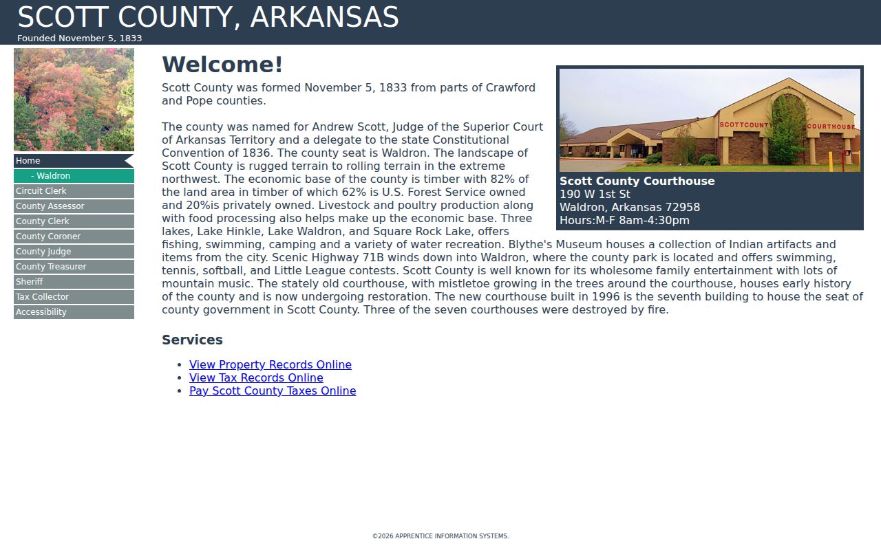 Scott County warrant records courthouse address and hours