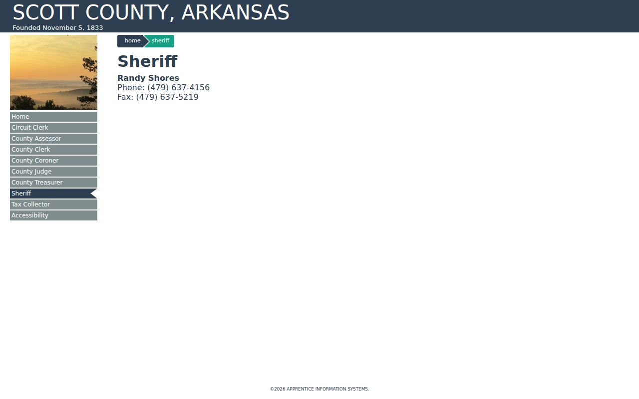 Scott County warrant records sheriff contact page